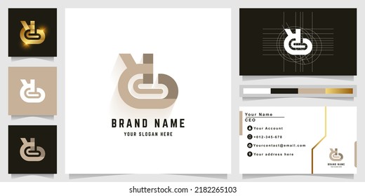 Letra db o logotipo de monograma con diseño de tarjeta de visita