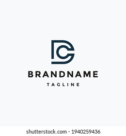 letter dc abstract logo vector design template