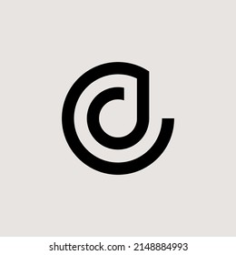 Letter DC or CD geometric monogram logo. Perfect to industrial, technology, etc.