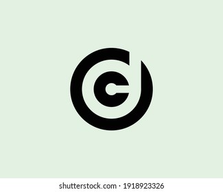 letter dc and cd logo design vector template