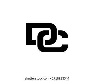 letter dc and cd logo design vector template