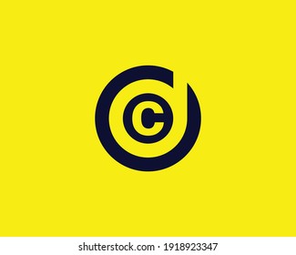 letter dc and cd logo design vector template