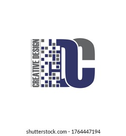 Letter DC data logo design vector. monogram logo vector illustration