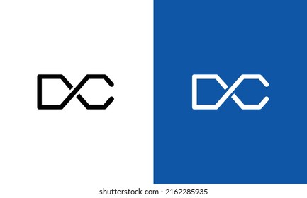 plantilla de diseño de logotipo dc de carta ilustración vectorial para marca de negocios