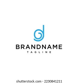 Plantilla vectorial de diseño de logotipo de letra dc