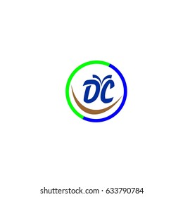 letter DC logo vector