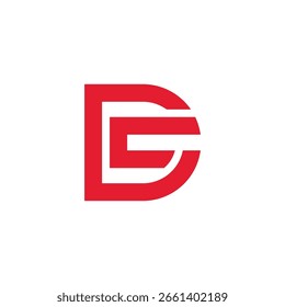 letter dc motion stripes geometric lines logo vector 