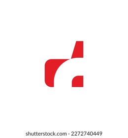 vector de logotipo de espacio negativo dc de letra 