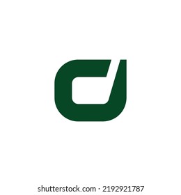 letter dc negative space simple logo vector 
