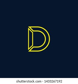 letter DD Clean and Minimal Initial Based Logo Design