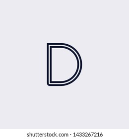 letter DD Clean and Minimal Initial Based Logo Design
