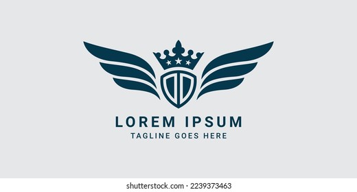 Letter DD combination with wings and Modern professional wings shield template logo design
