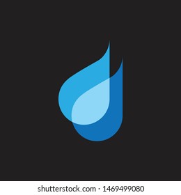letter dd drop water geometric gradient logo vector