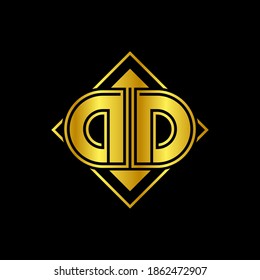 Letter DD Golden mirror, Luxury logo, modern design logo vector for company or brand.