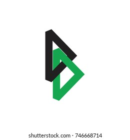 letter dd linked logo vector