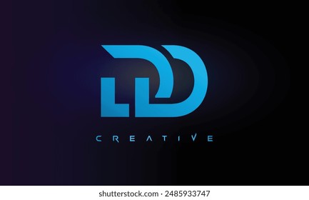 Letter DD logo design creative custom clean two alphabet logo
