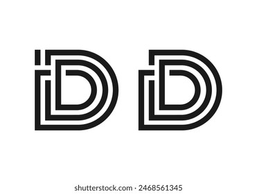 Letter DD Logo Design Illustration vector eps format , suitable for your design needs, logo, illustration, animation, etc.