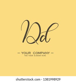 Letter Dd Logo. Initial Letter Design Vector Luxury Colors