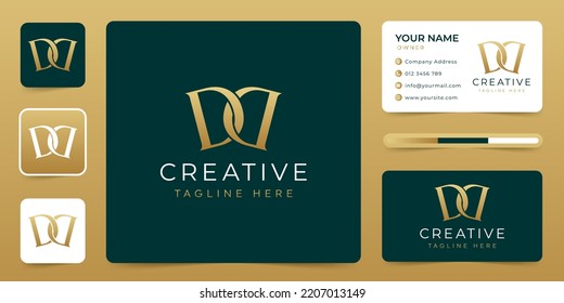 Letter DD luxury logo design vector