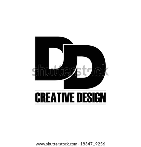 Letter DD simple logo design vector
