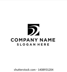 letter dd square logo design vector illustration template