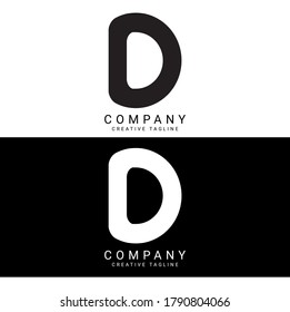 Buchstaben D,DD Logo Symbol Design Vorlagenelemente - Vektorsymbol. Visitenkarten-Vorlagen, klassisch, modern, EPS10. schwarz-weiß Farbe.
