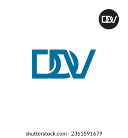 Diseño de logotipo de monograma DDV de carta