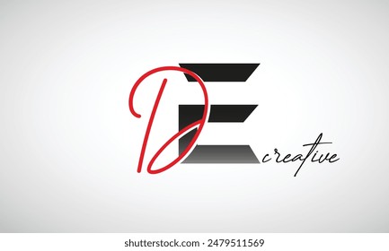 Letter DE Creative Clean Logo Design