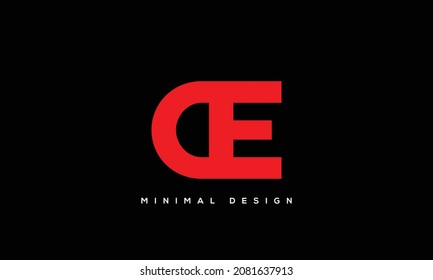 letter DE and ED logo design vector template 