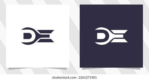 letter de ed logo design