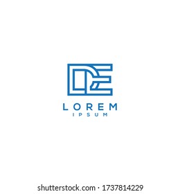 Letter DE ED logo icon design template elements