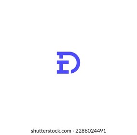 letter DE, ED modern branding logo