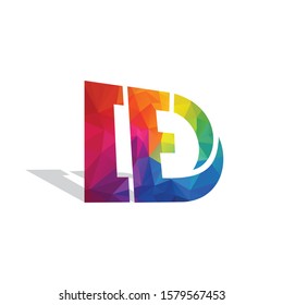 Letter DE or ED vector logo design.	
