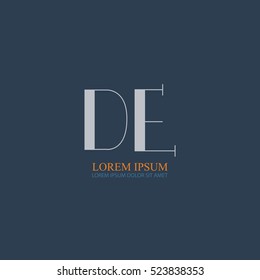 letter De linked logo design for company identity