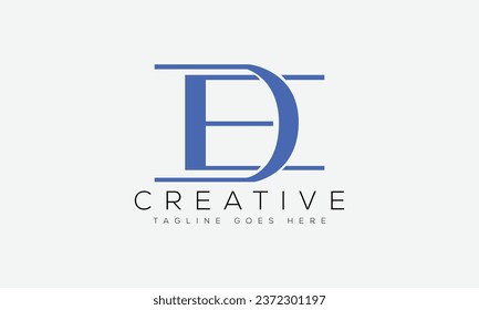 Letter DE logo design template vector illustration