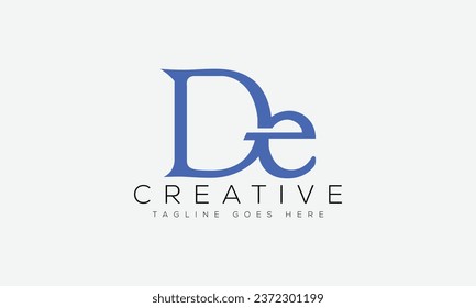 Letter DE logo design template vector illustration