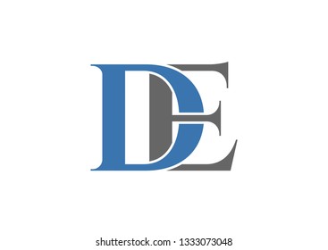 Letter DE logo design vector