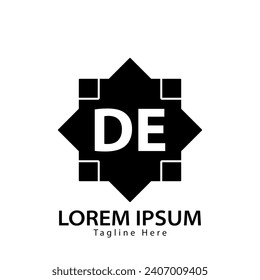 letter DE logo. DE logo design vector illustration for creative company, business, industry