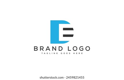 letter DE logo design vector template design for brand