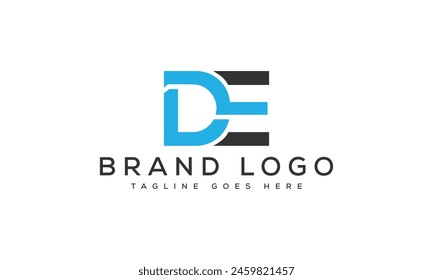 letter DE logo design vector template design for brand