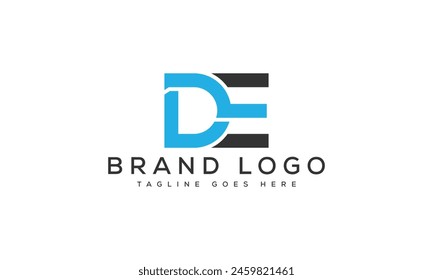 letter DE logo design vector template design for brand