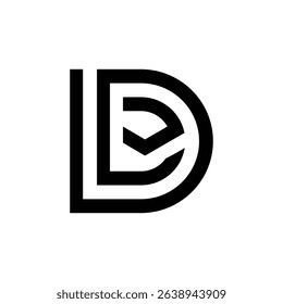 Letter DE logo design vector,editable eps 10