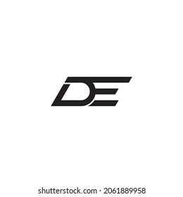 Letter DE logo or icon design