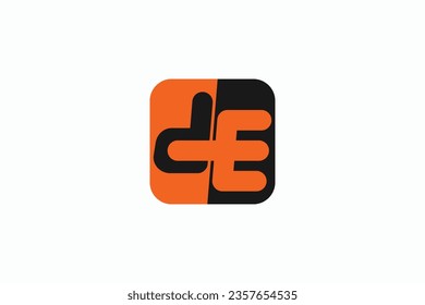 letter de logo icon design illustration