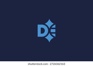 Carta DE logotipo ícone vetor design com ícone de estrela estilo minimalista moderno e conceito de marca profissional.