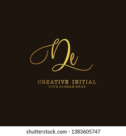 Letter De Logo. Initial Letter Design Vector Luxury Colors