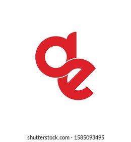 Letter "DE" logo monogram. DE icon design vector