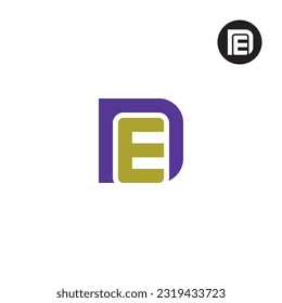 Vector de diseño de logotipo de monograma Carta DE
