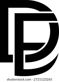 Design do logotipo da carta DE monogram