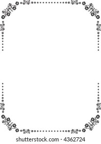 letter decoration black & white